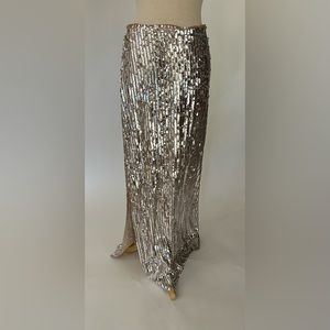 Free people sea shell sequin maxi skirt